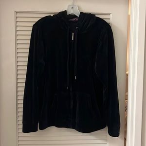 Black Velour Hoodie